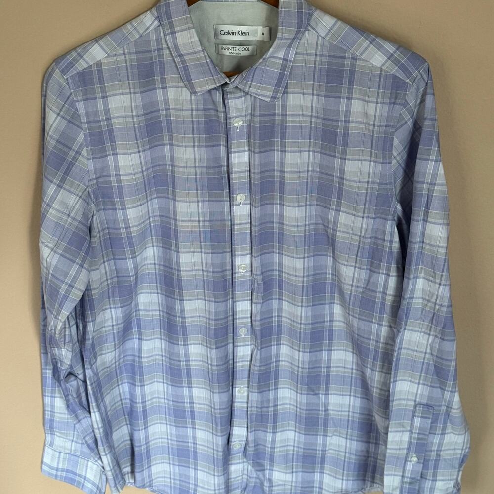 Calvin Klein Inifinite Cool Medium Purple Button Down Shirt